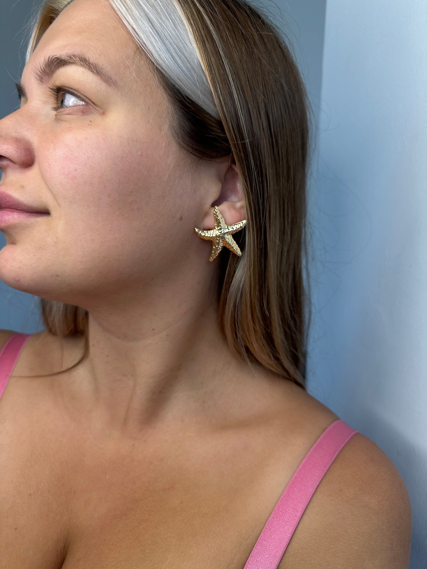 Gold Starfish Earrings