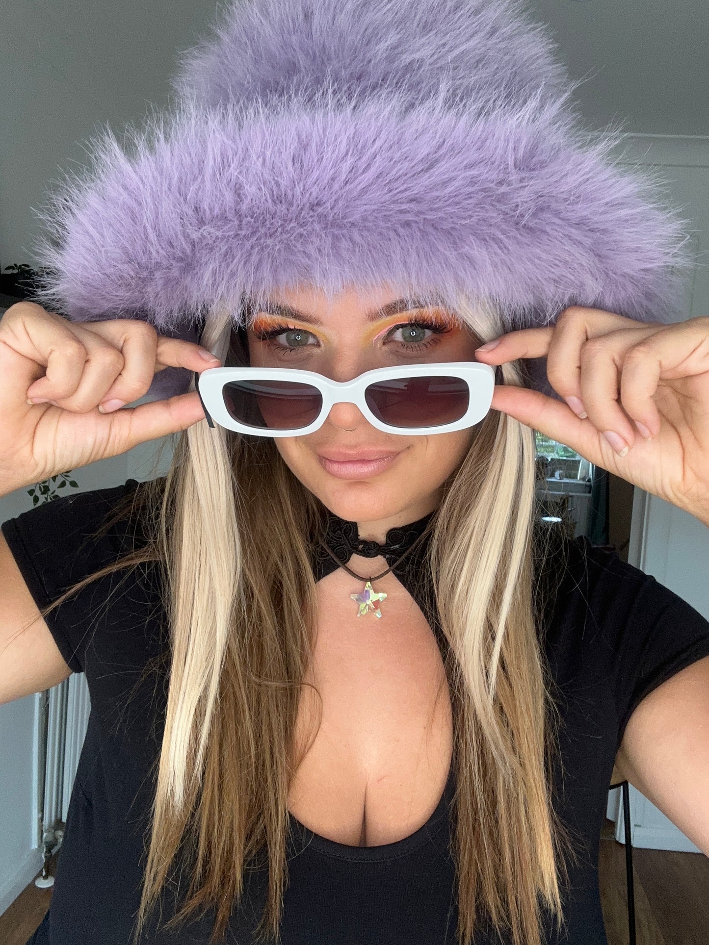 Extra Fluffy Hat - purple