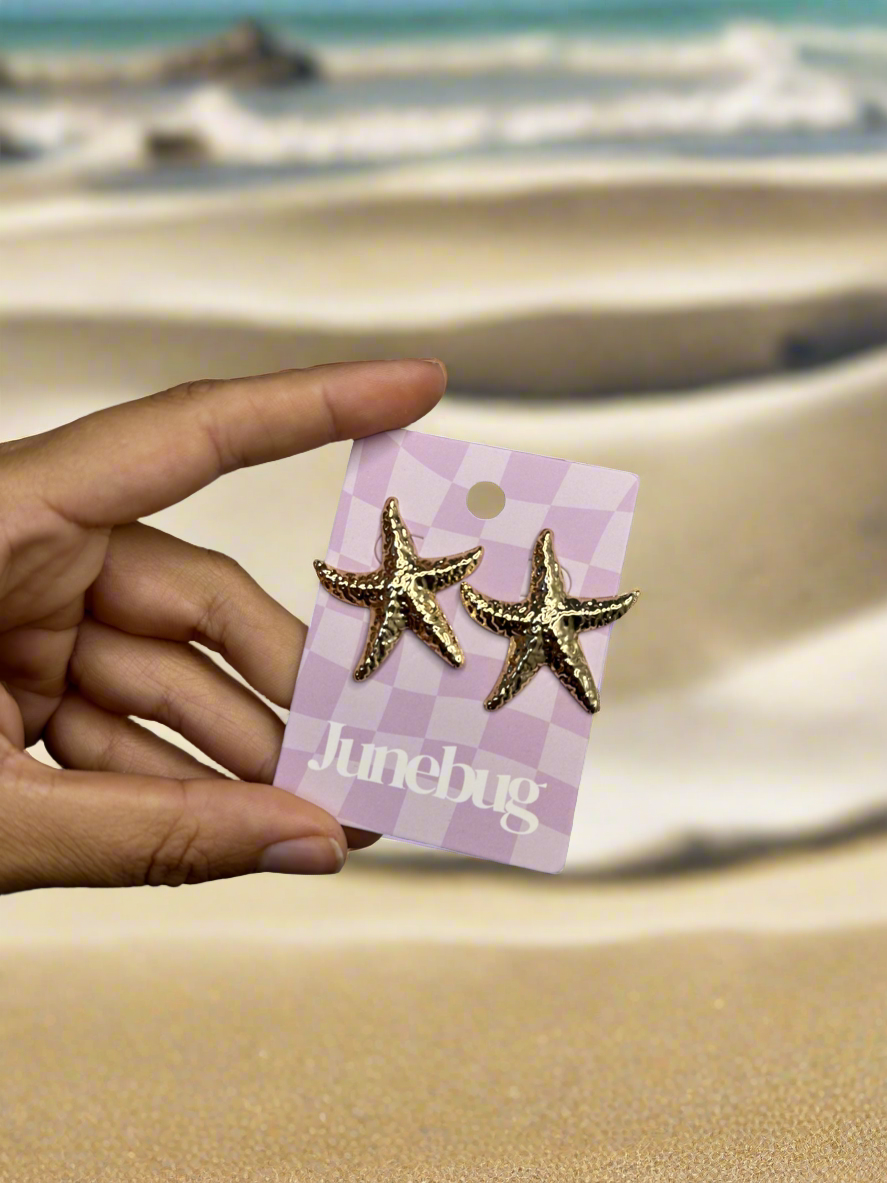 Gold Starfish Earrings